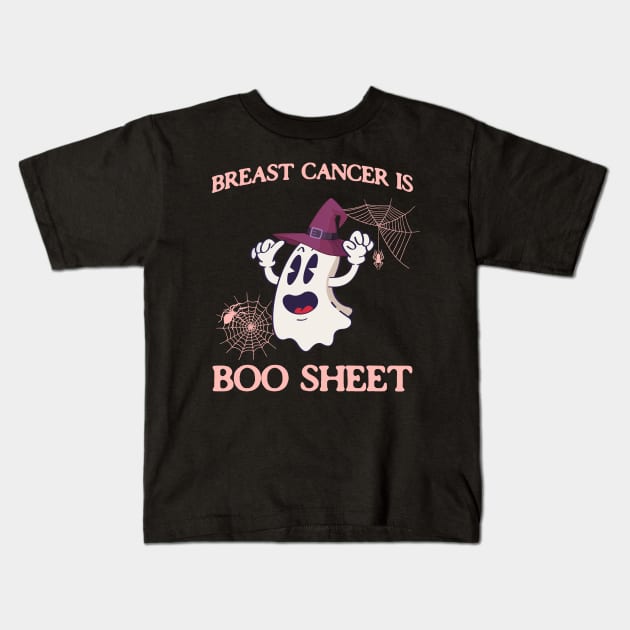 Breast Cancer is Boo Sheet Kids T-Shirt by FFAFFF